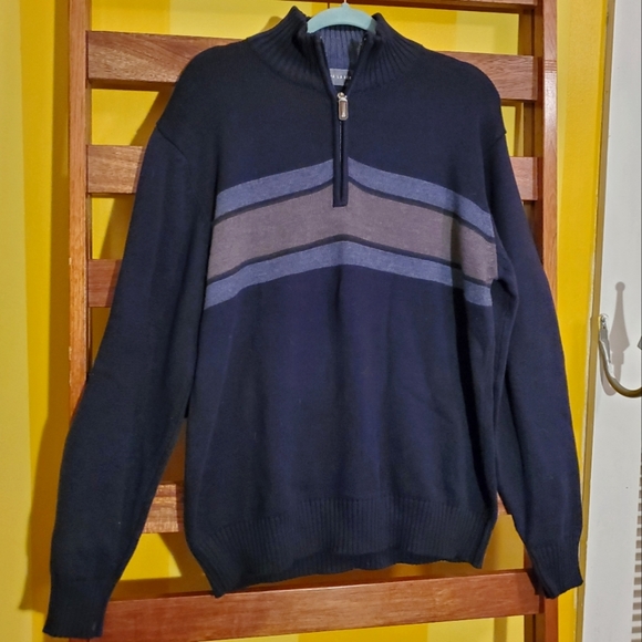Oscar de la Renta Other - NWOT Oscar de la Renta Cotton Half Zip Sweater Lg